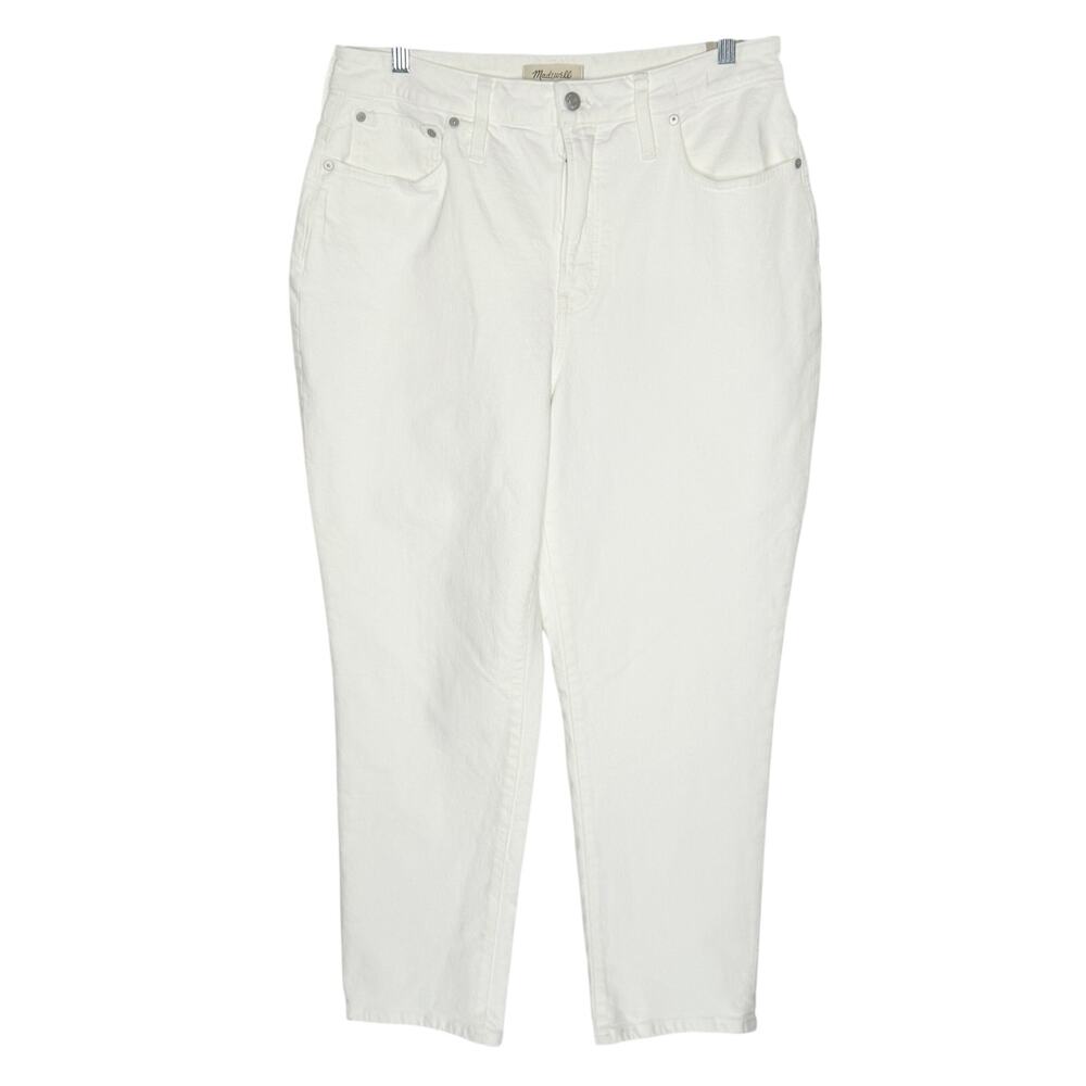 Madewell Curvy Perfect Vintage Jeans 32 NEW Tile White Womens 90s High Rise